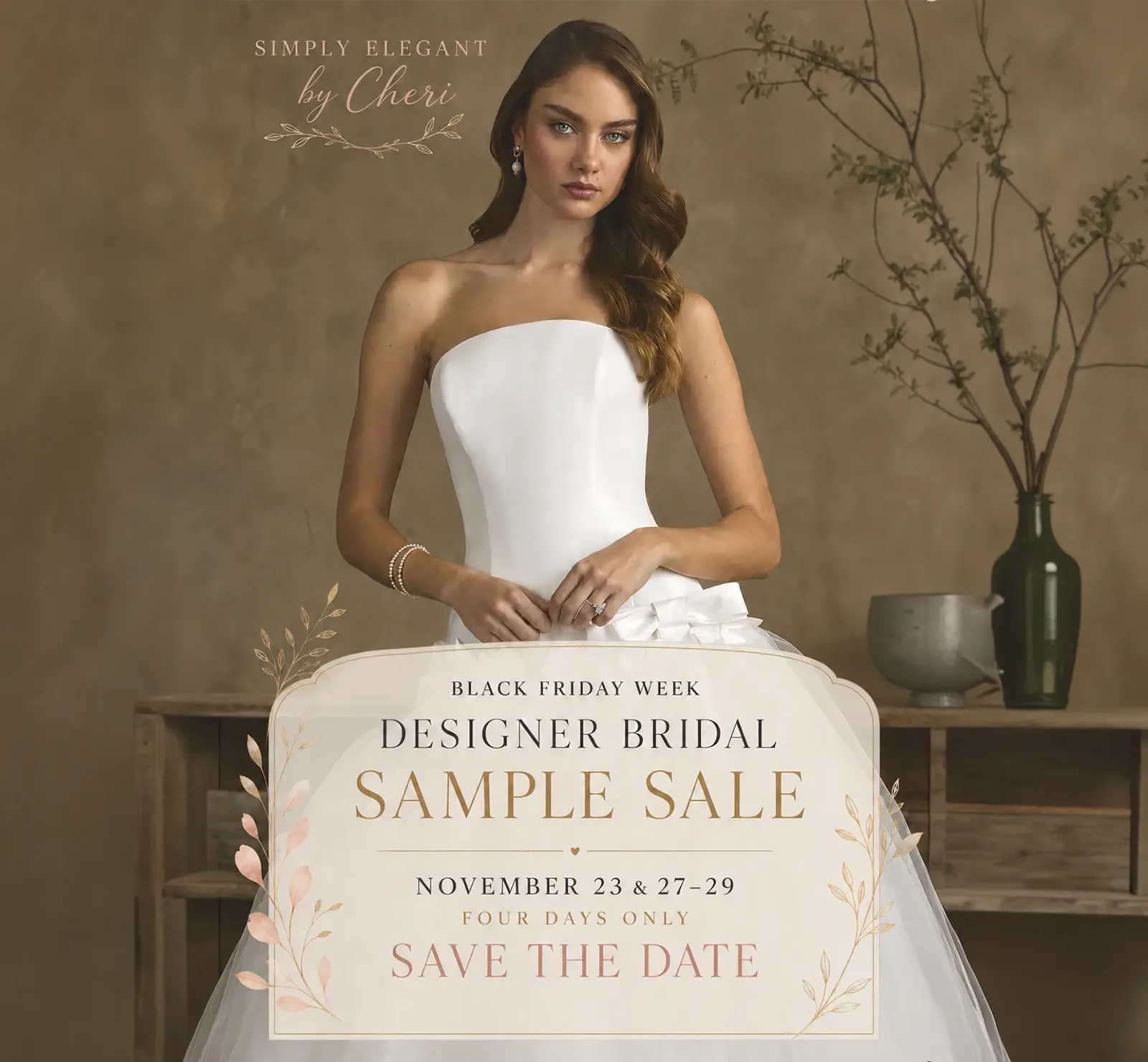 Designer Bridal Sample Sale during Black Friday Week