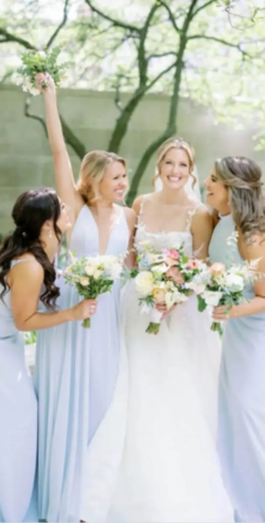 Bride and bridesmaids