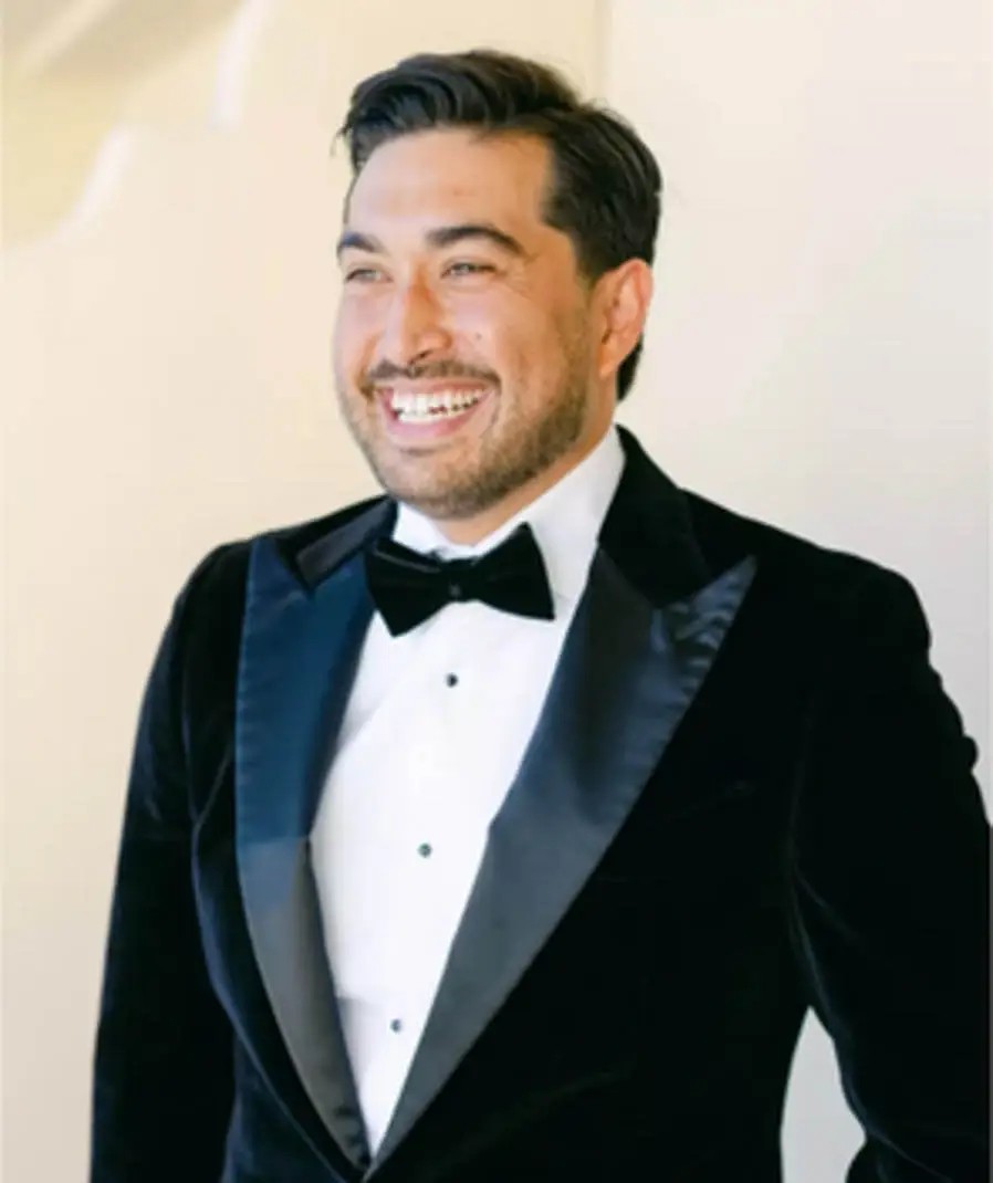 Man wearing a black tuxedo