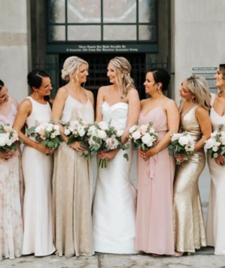 Bride and bridesmaids