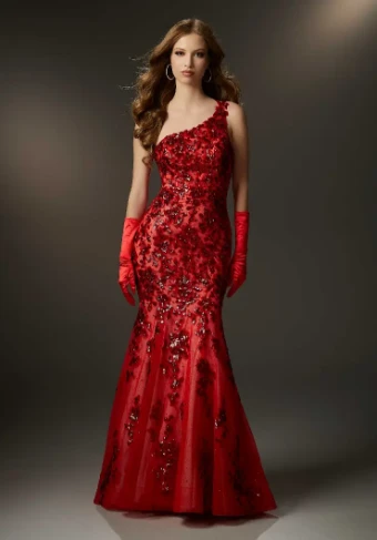 Morilee 48025 #8 Red/Nude thumbnail